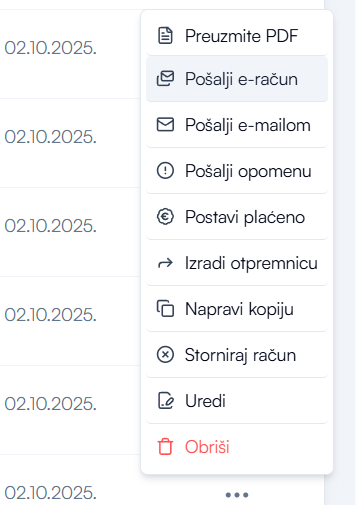 Pošalji e-račun