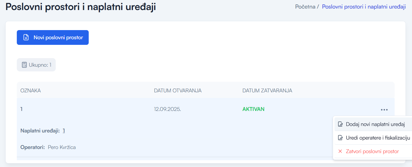 Poslovni prostori i naplatni uređaji